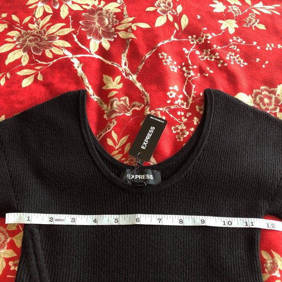 *Brand New with Tags* Ribbed Ruched Adjustable Hem Scoop Neck Sweater XXS - Picture 12 of 16